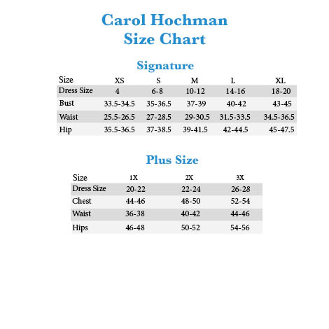 Carole Hochman Size Chart