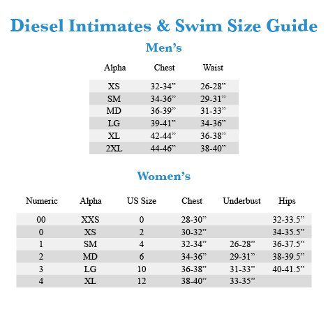 Diesel Jacket Size Chart