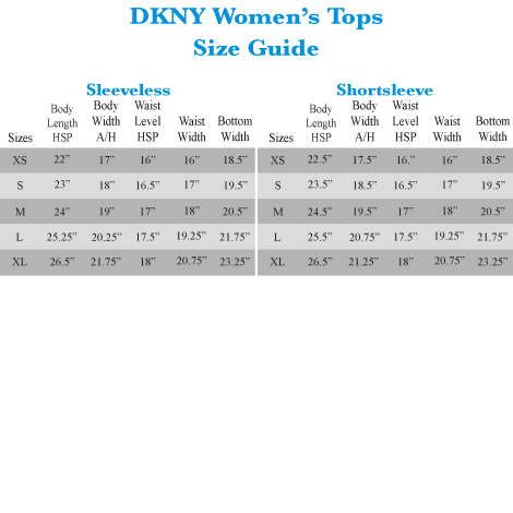 Dkny Jeans Plus Size Chart