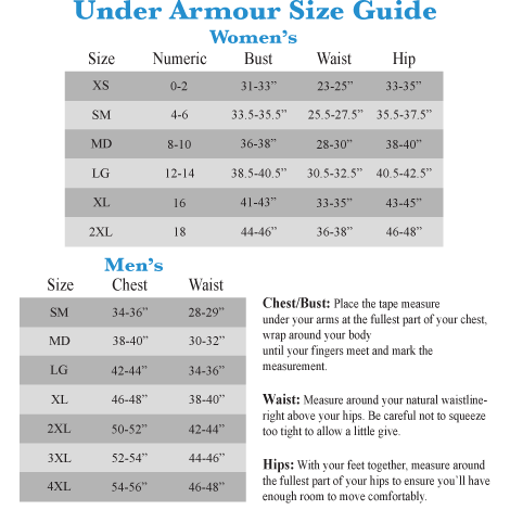 Ua Sock Size Chart