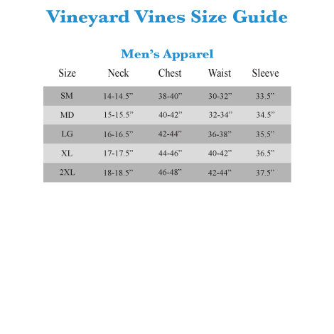 Vineyard Vines T Shirt Size Chart