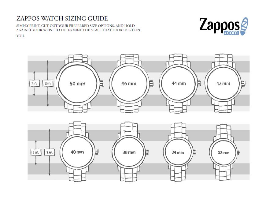 Michael Kors Watch Size Chart