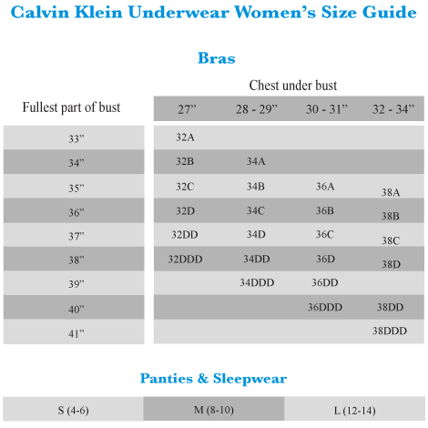 Burberry Brit Size Chart