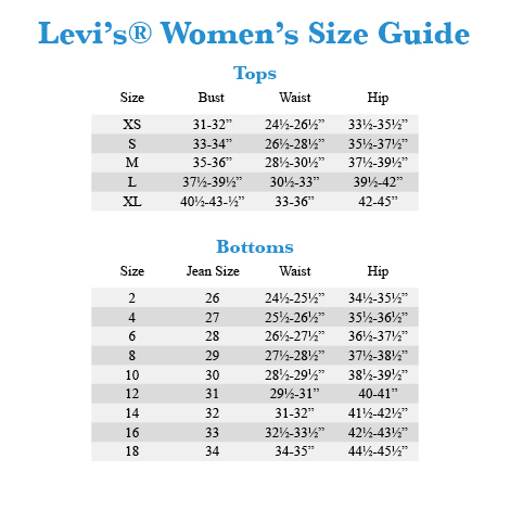 Levis Size Chart