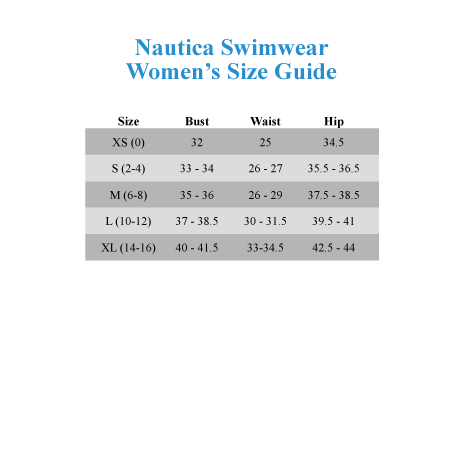 new 2 pc nautica navy blue green halter swimsuit nautica t shirt size chart