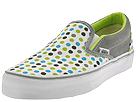 Vans - Classic Slip-On (Mid Grey/Lime Punch Polka Dots) - Men's,Vans,Men's:Men's Athletic:Skate Shoes