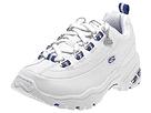 Buy discounted Skechers Kids - Premium (Youth) (White Leather/Sapphire Trim) - Kids online.