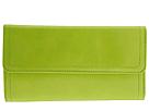 Monsac Handbags - Two Toned Detachable Checkbook Clutch (Lime/Turquoise) - Accessories,Monsac Handbags,Accessories:Handbags:Clutch