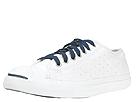 Converse - Jack Purcell Leather (White/White/Navy) - Men's,Converse,Men's:Men's Athletic:Classic