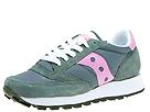 Saucony Kids - Jazz Nylon/Suede (Children/Youth) (Grey/Pink) - Kids,Saucony Kids,Kids:Girls Collection:Children Girls Collection:Children Girls Athletic:Athletic - Lace Up