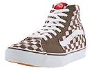 Vans - SK8-Hi (Dark Earth/Barely Pink Checkerboard) - Men's,Vans,Men's:Men's Athletic:Skate Shoes
