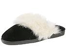 Buy Bonjour Fleurette - Black Fur Slippers (Black w/White Faux Fur Cuff) - Women's, Bonjour Fleurette online.