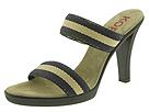 KORS by Michael Kors - Valley (Black/Khaki Webbing/Black Vacchetta) - Women's,KORS by Michael Kors,Women's:Women's Dress:Dress Sandals:Dress Sandals - Slides