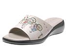 Icon - Bicycles in Shanghai-Mid Heel Slide (Off White) - Women's,Icon,Women's:Women's Casual:Casual Sandals:Casual Sandals - Slides/Mules