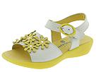 Buy discounted Petit Shoes - 30513 (Children) (White with Lime Flowers) - Kids online.