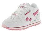 Buy discounted Reebok Kids - Classic Leather Reptile (Children/Youth) (White/Pink Glaze/Peony Pink) - Kids online.