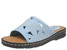 Minnetonka - New Floral Cutout Slide (Powder Blue Nubuck Leather) - Women's,Minnetonka,Women's:Women's Casual:Casual Sandals:Casual Sandals - Slides/Mules