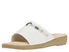 Minnetonka - Santa Fe Slide (White Tumbled Leather) - Women's,Minnetonka,Women's:Women's Casual:Casual Sandals:Casual Sandals - Slides/Mules