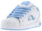 Adio - Flint W (White/Baby Blue Action Leather) - Women's,Adio,Women's:Women's Athletic:Surf and Skate