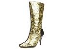 Irregular Choice - 2738-5D (Gold Metallic/Black Print) - Women's,Irregular Choice,Women's:Women's Dress:Dress Boots:Dress Boots - Mid-Calf
