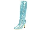 Irregular Choice - 2738-6A (Blue Leather With Gold Print) - Women's,Irregular Choice,Women's:Women's Dress:Dress Boots:Dress Boots - Knee-High