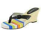 Somethin' Else by Skechers - Dynamites (Black Leather/Multi Trim) - Women's,Somethin' Else by Skechers,Women's:Women's Casual:Casual Sandals:Casual Sandals - Wedges