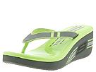 Somethin' Else by Skechers - Go-Getters (Grey Synthetic Nubuck/Lime Trim) - Women's,Somethin' Else by Skechers,Women's:Women's Casual:Casual Sandals:Casual Sandals - Wedges