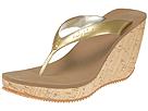 baby phat - Wedge Thong (Matt Gold/Gold Cork) - Women's,baby phat,Women's:Women's Casual:Casual Sandals:Casual Sandals - Wedges