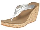 baby phat - Wedge Thong (Matt Silver/Silver Cork) - Women's,baby phat,Women's:Women's Casual:Casual Sandals:Casual Sandals - Wedges