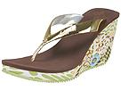 baby phat - Wedge Thong (Foil Gold/Exotic Flower) - Women's,baby phat,Women's:Women's Casual:Casual Sandals:Casual Sandals - Wedges