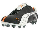 PUMA - Icana i FG (Ebony/White/Metallic Silver/Orange Popsicle) - Men's,PUMA,Men's:Men's Athletic:Cleats