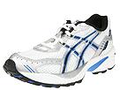 Buy discounted Asics Kids - GEL-1100 Junior (Youth) (White/Liquid Silver/Strong Blue) - Kids online.