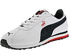 PUMA - Turin Leather (White/New Navy/Flame Scarlet) - Men's,PUMA,Men's:Men's Athletic:Classic