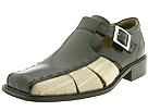 Stacy Adams - Sampson (Black Buffalo With Natural Linen) - Men's,Stacy Adams,Men's:Men's Dress:Dress Sandals