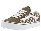 Vans - Old Skool W (Dark Earth/Barely Pink Checkerboard) - Women's,Vans,Women's:Women's Athletic:Surf and Skate