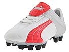 PUMA - Veneno i FG (White/Flame Scarlet/Metallic Silver/Black) - Women's,PUMA,Women's:Women's Athletic:Cleats