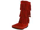 Buy Minnetonka - New 3-Fringe Boot (Red Suede) - Women's, Minnetonka online.