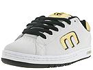 Buy etnies - Callicut "E" Collection (White/Gold Garment Leather with Cracked Gold) - Men's, etnies online.