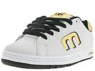 etnies - Callicut "E" Collection (White/Gold Garment Leather with Cracked Gold) - Men's,etnies,Men's:Men's Athletic:Skate Shoes