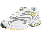 Saucony - 3D Grid Hurricane 7 (White/Silver/Yellow) - Women's,Saucony,Women's:Women's Athletic:Athletic
