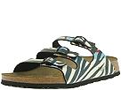 Birkenstock - Florida Narrow (Zebra Green Birko-Flor) - Women's,Birkenstock,Women's:Women's Casual:Casual Sandals:Casual Sandals - Slides/Mules