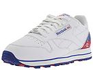 Buy Reebok Classics - Classic Leather Flag (White/Dark Royal/Red - Haiti) - Men's, Reebok Classics online.