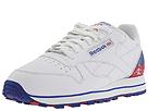 Buy Reebok Classics - Classic Leather Flag (White/Dark Royal/Red - Haiti) - Men's, Reebok Classics online.