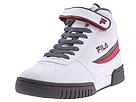 Fila - F-89 Mid (White/Shark/Tango Red Leather/Synthetic) - Men's