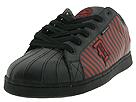 Draven - Duane Peters - Disaster Stripes (Black/Red) - Men's,Draven,Men's:Men's Athletic:Skate Shoes