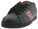 Draven - Duane Peters - Disaster Leather (Black/Red) - Men's,Draven,Men's:Men's Athletic:Skate Shoes