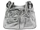 Plinio Visona Handbags - Metallic Leather Double Front Pocket Shoulder (Silver) - Accessories,Plinio Visona Handbags,Accessories:Handbags:Hobo