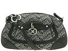 DKNY Handbags - Metallic Herringbone Top Zip (Black) - Accessories,DKNY Handbags,Accessories:Handbags:Shoulder