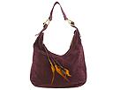 Lucky Brand Handbags - Medium Suede Hobo w/ Feather Tassles (Plum) - Accessories,Lucky Brand Handbags,Accessories:Handbags:Hobo