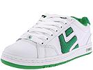 etnies - Cinch "E" Collection (White/Green) - Men's,etnies,Men's:Men's Athletic:Skate Shoes